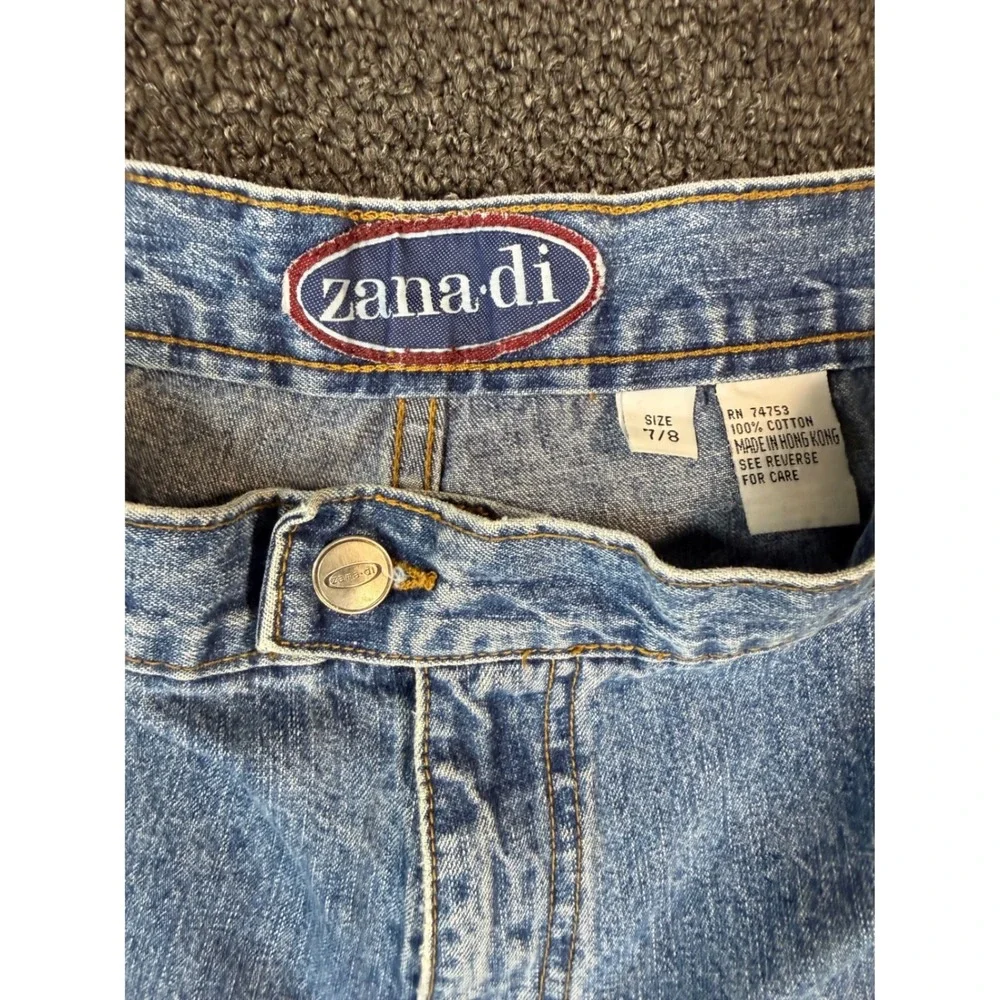Zana-Di Patchwork Flare Jeans Womens 7/8 Blue‎ Vintage Y2K Excellent Multi-Tone